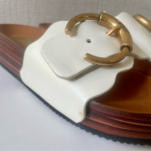 Chloe Ingrid Platform Sandals with Gold Buckle - Picture 4 of 12